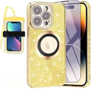 iPhone 12 Case 3 in 1 Black Screen Protector Waterproof Shockproof kickstand